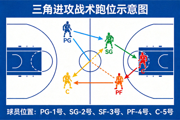 篮球战术跑位示意图